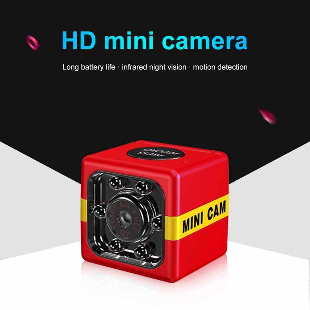Mini Camera Full HD 1080P Security Camera Portable Small Home Cam with Night Vision and Motion Detection for Indoor and Outdoor, Sports (Red)