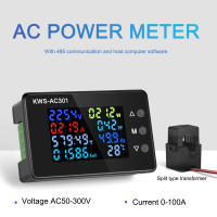 Aideepen AC 50-300V 0-100A KWS-AC301 Color Screen LCD Display Digital Current Voltage and Current Monitor Meter Power Ammeter Voltmeter