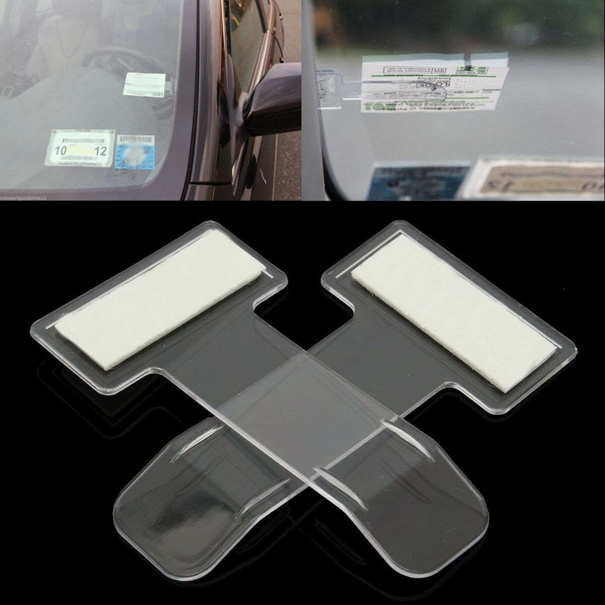 2 chiếc kẹp giữ vé đỗ xe tạo kiểu cho ô tô kẹp giữ hóa đơn thẻ ô tô miếng dán kính chắn gió kẹp giữ vé ô tô