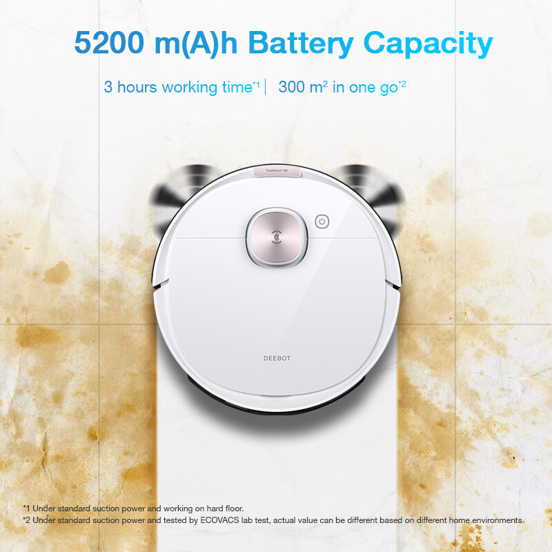 ECOVACS DEEBOT OZMO T8 Robot Vacuum Cleaner withã€3D High Precision Obstacle Identification Avoidanceã€‘ OZMO Mopping Technology 180min Working time Intelligent Robotic Vacuum and Mop Vacuum [Local Shipping & 1 Year Warranty]