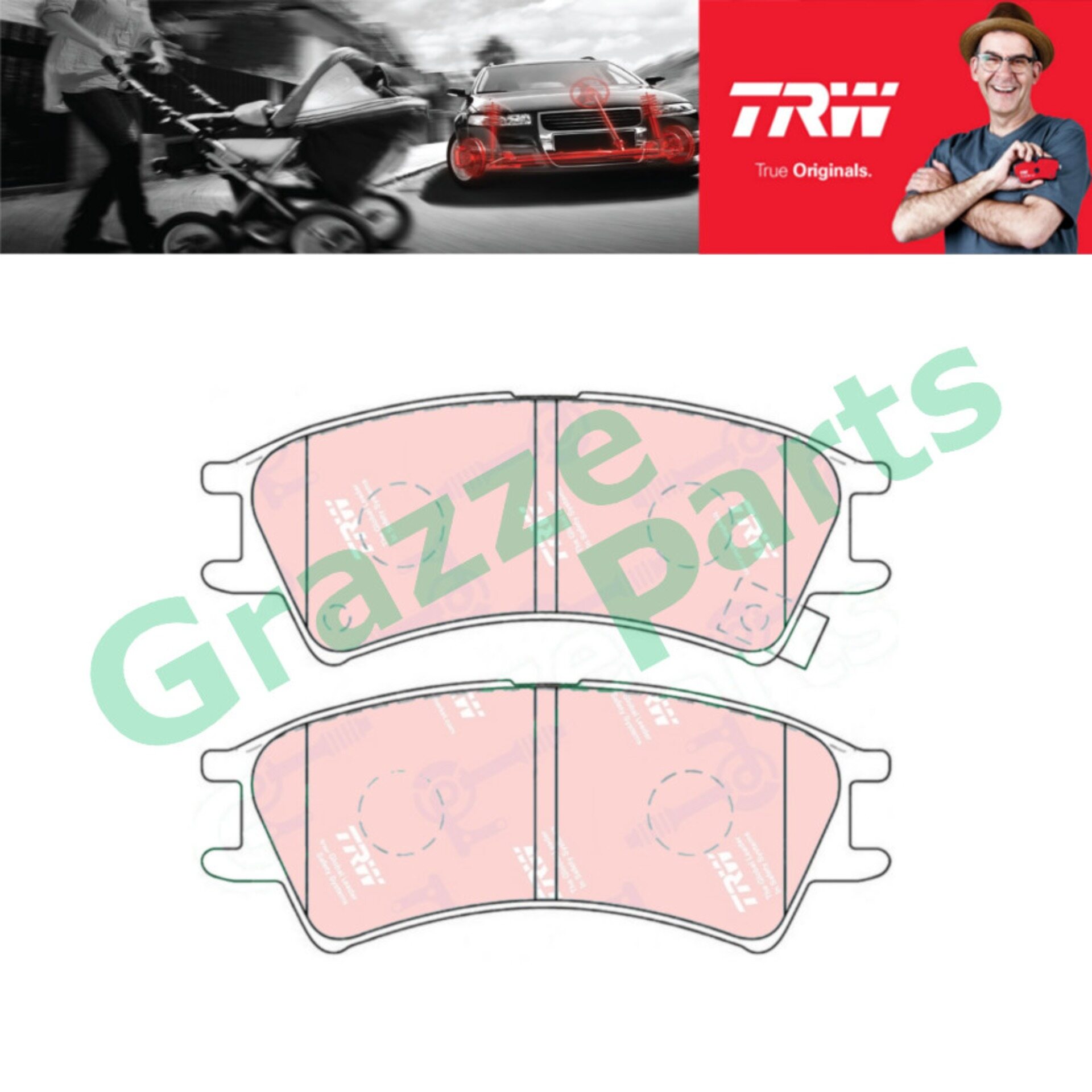 TRW Brake Pad Front for GDB3165 - Hyundai Atos 1.0 2000-2002