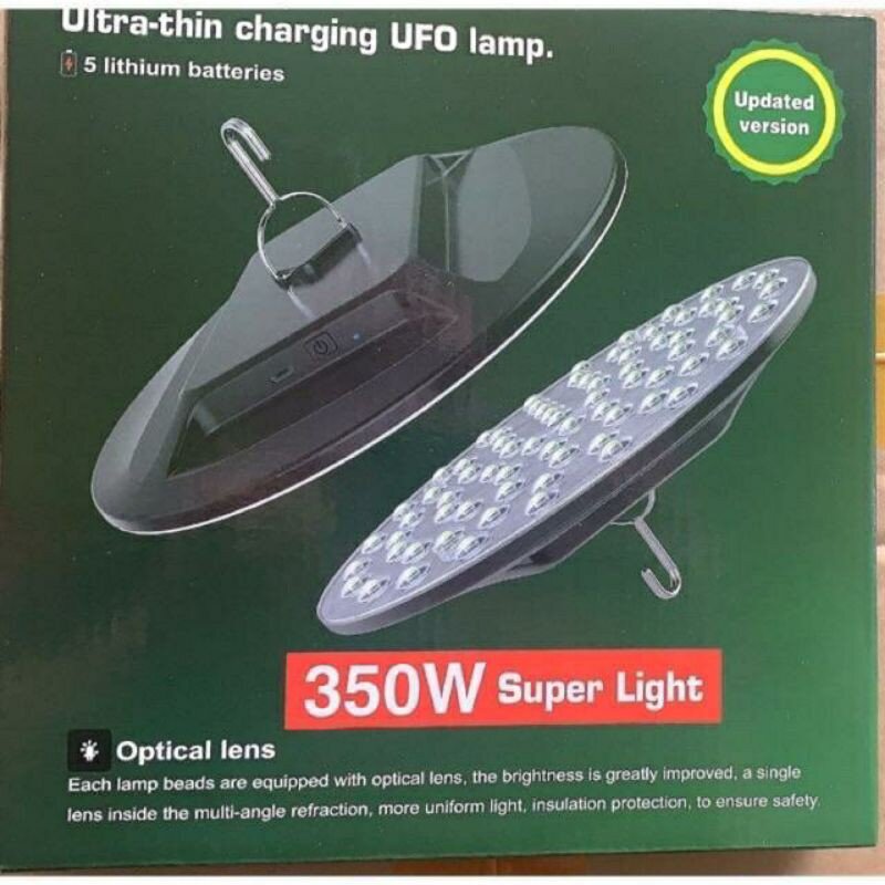 [ KL Ready Stock ] Ultra-thin charging UFO led lamp 350W Super Light