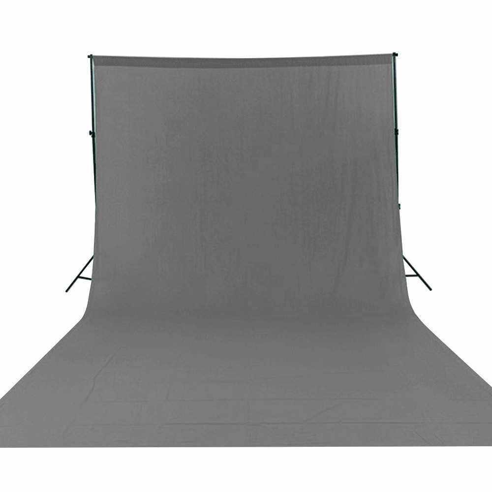 1016FT / 35M Studio Cotton Backdrop Background Cloth for Portrait Product Photography Video Television Shooting (Grey)
