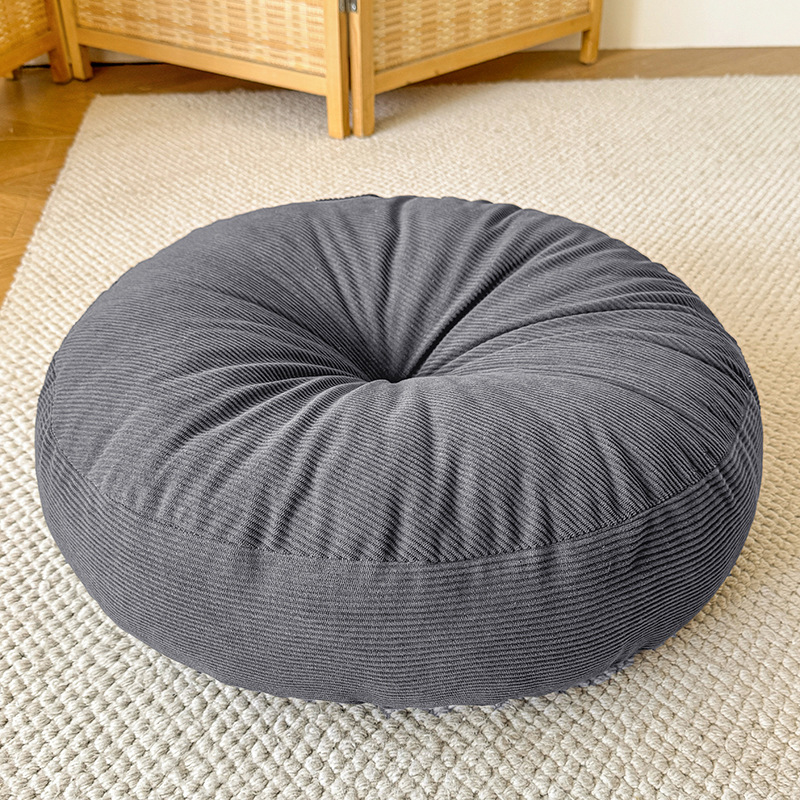 【Golden Trunk】Thick Fabric Round Pouf Floor Cushion Japanese Style Tatami Window Balcony Seat Pillow