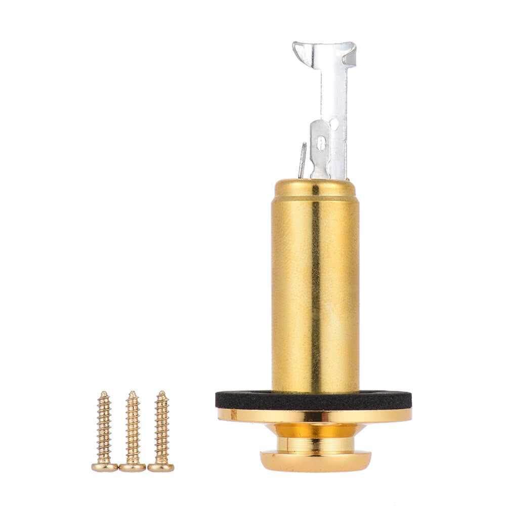 Best Selling Acoustic Electric Guitar Mono End Pin Endpin Jack Socket Plug 6.35mm 1/4 Inch Copper Material with Screws Guitar Parts Accessories
