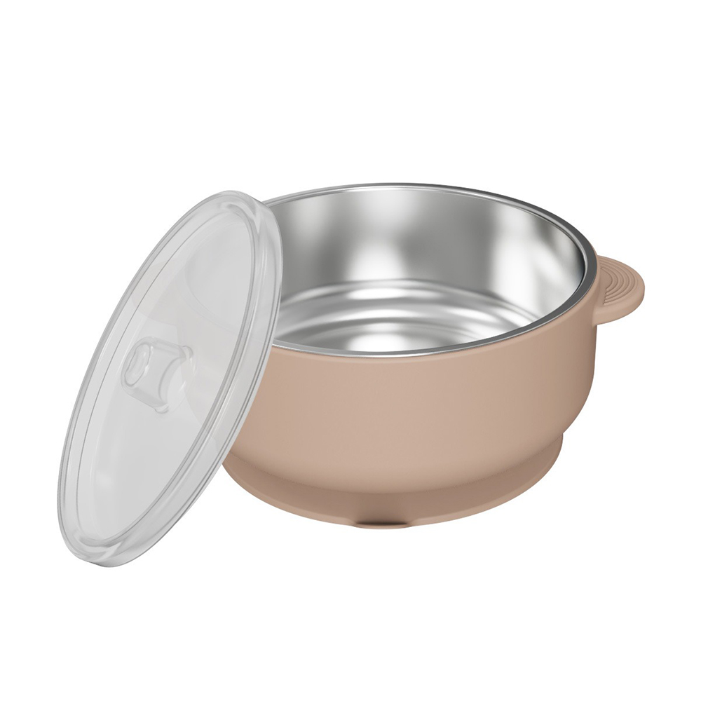 304Stainless Steel Kids Insulated Bowl Set-BPA Free Anti-Scald Suction Base Bowl with Utensils forBaby Led Weaning Plate