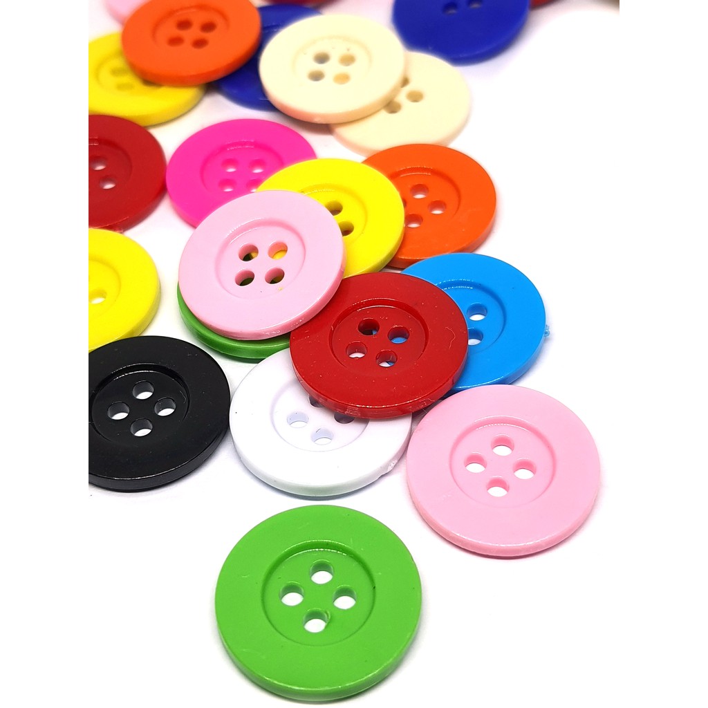 40 pcs 25 mm big round buttons 4 holes mix assorted colors size 25 mm for sewing crafts