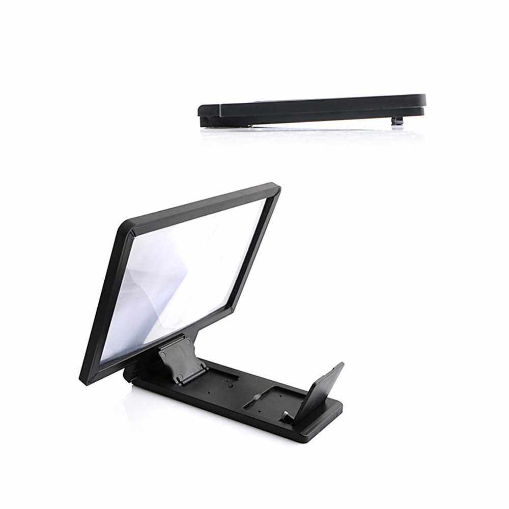 Best Selling Universal Mobile Phone Screen Magnifier Bracket Enlarge Stand Eyes Protection Folding 3D Video Screen Display Amplifier Expander Reduce Eye Fatigue (Black)