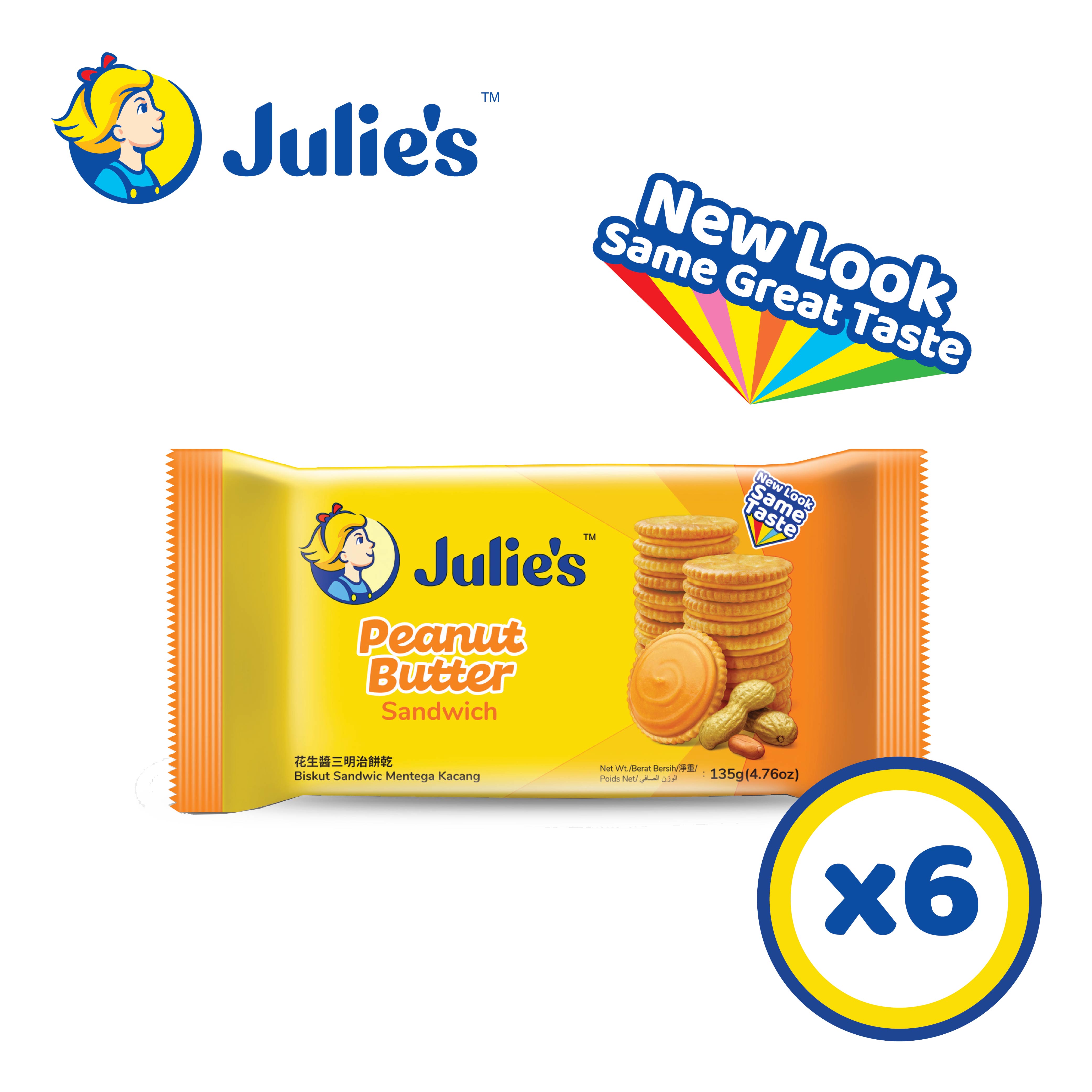 Julie\'s Peanut Butter 135g x 6 packs