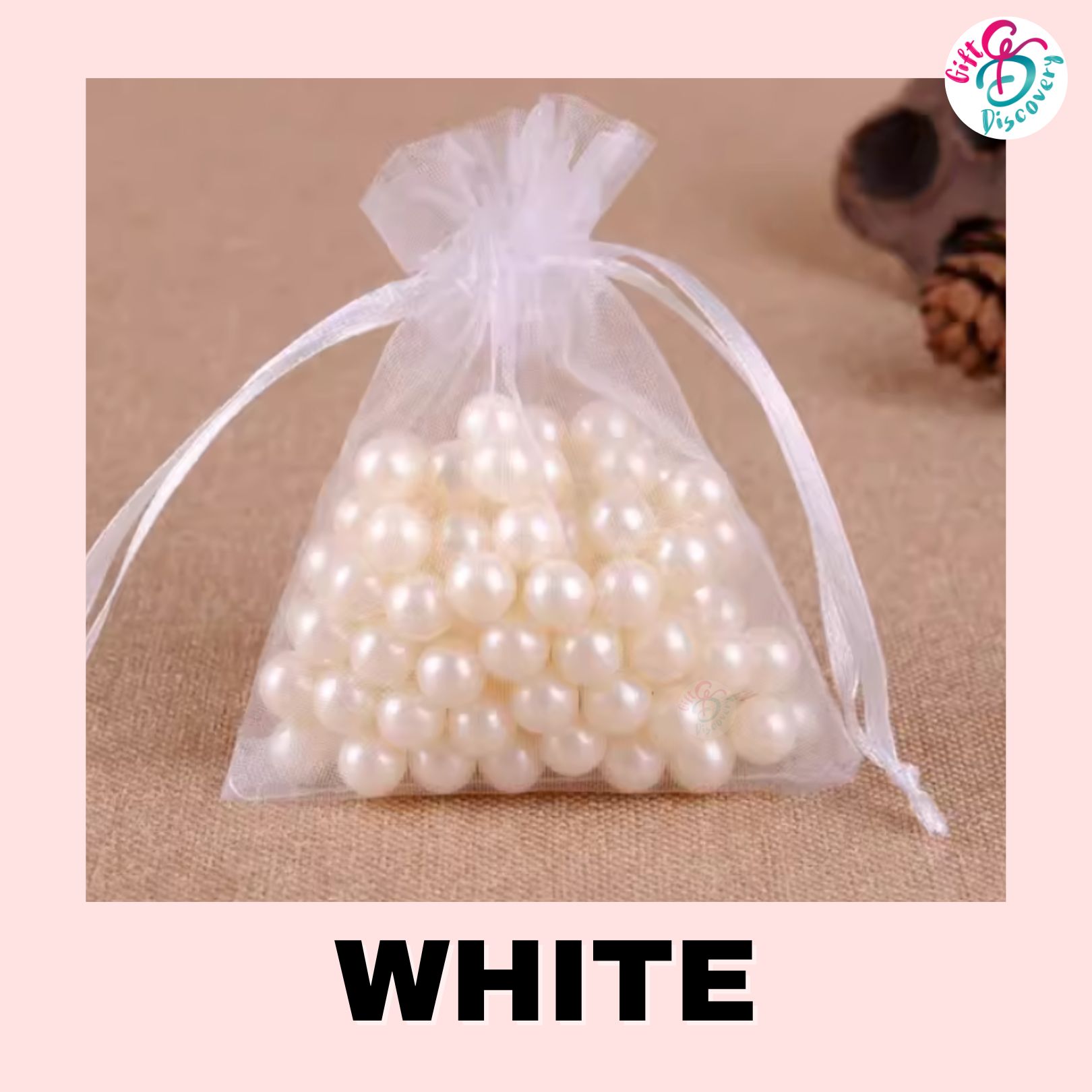 GiftDiscovery Premium Organza Bag Colourful Drawstring Bag Organza Pouch Doorgift Beg Candy Mini Pouch Jewellery Bag
