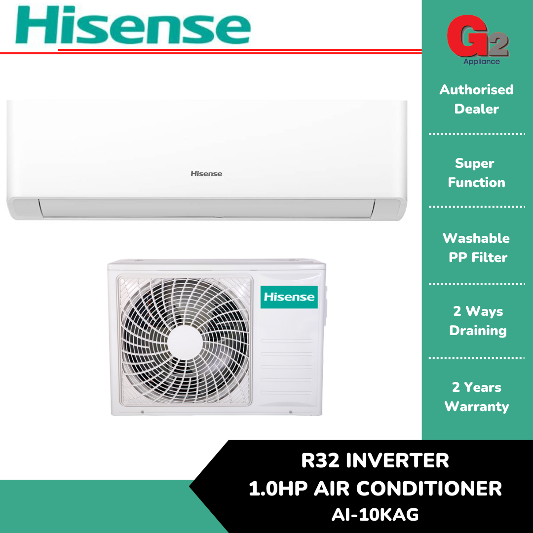 Hisense (4STAR) R32 Inverter Air Conditioner 1.0HP AI10KAG