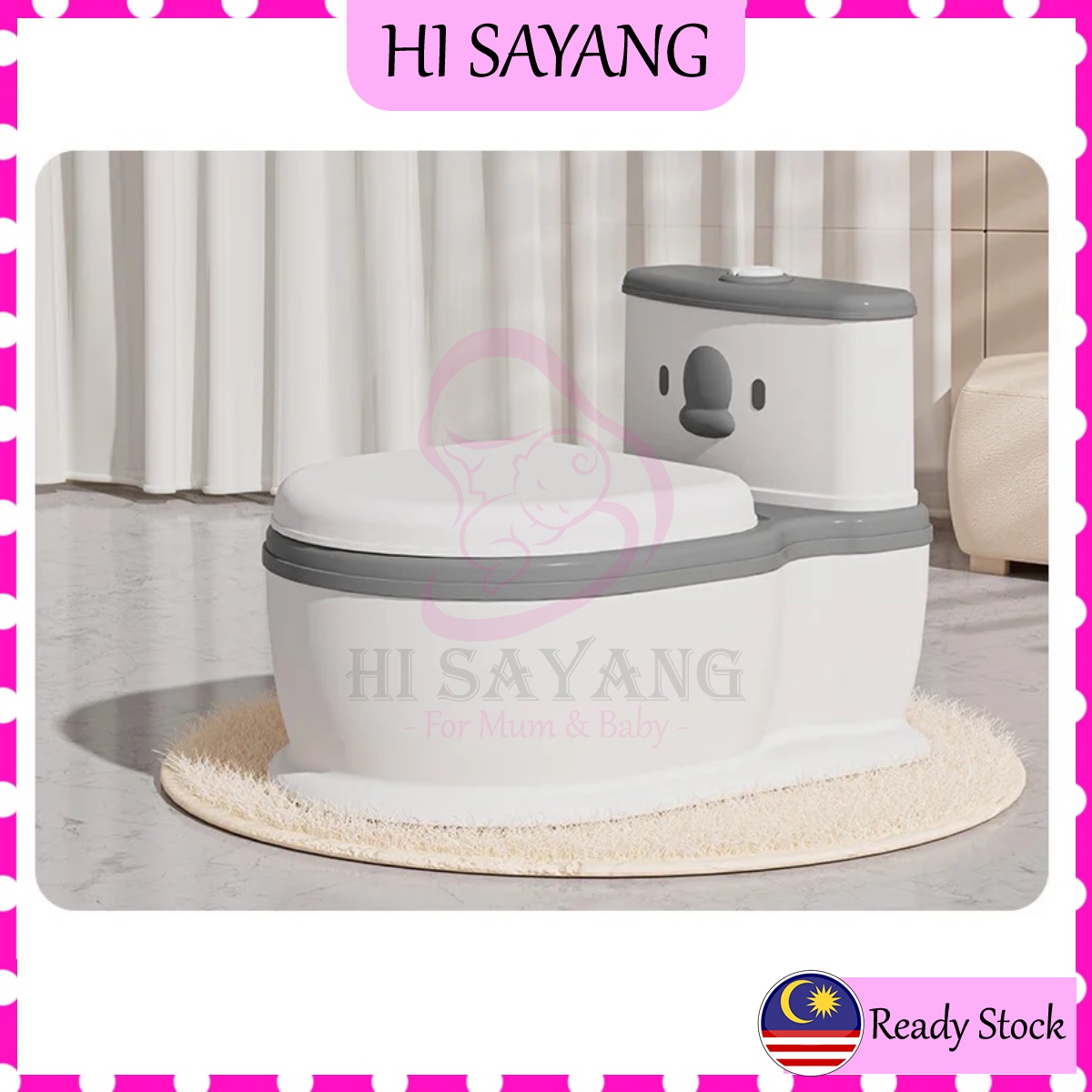 HISAYANG Childrens Potty Training Toilet with cushion seat | for Baby Toddlers kid Safe Toilet Potties Tandas Budak
