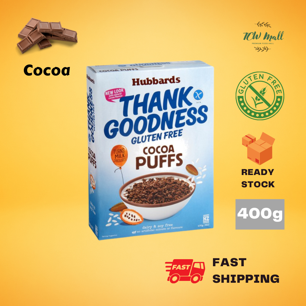 [READY STOCK] HUBBARDS Hubbards Thank Goodness Gluten Free Cocoa Puffs 400g - IMPORTED FROM NEW ZEALAND - 100% GLUTEN FREE