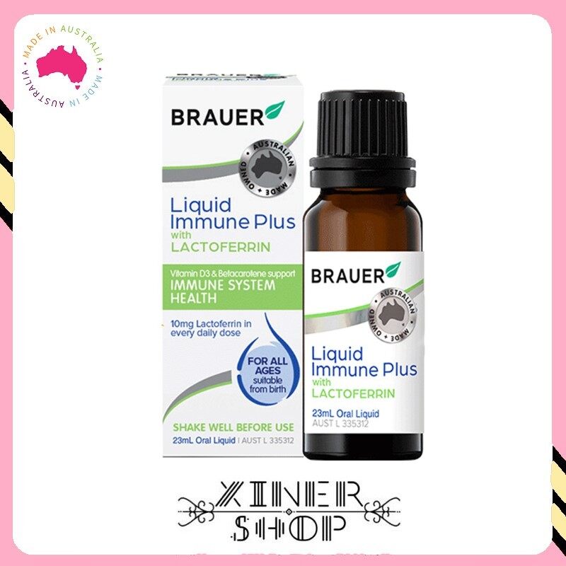 [Import From Australia] Brauer Liquid Immune Plus with Lactoferrin Oral Liquid ( 23ml )