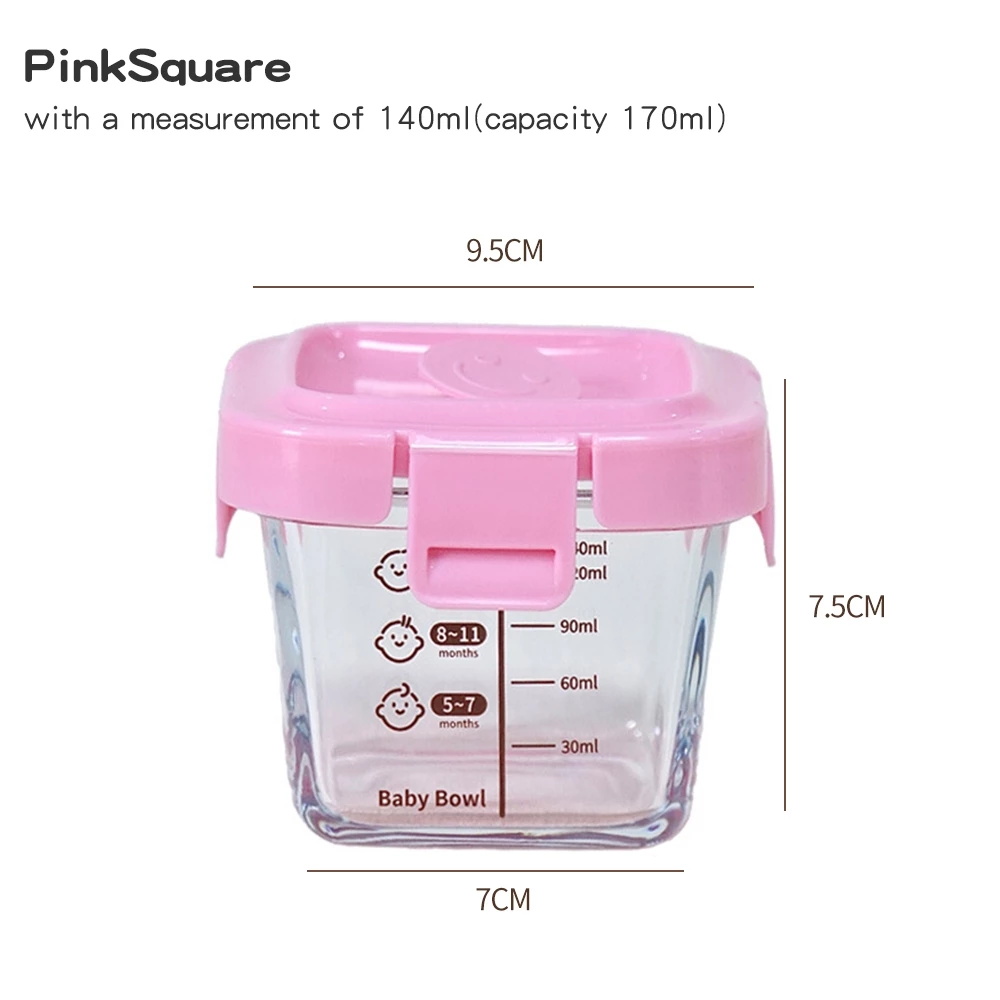 [Buy 1 Free 1]2in1 Portable Baby Glass Food Box Storage Freezer And Heat-resistant Storage Sealed Box