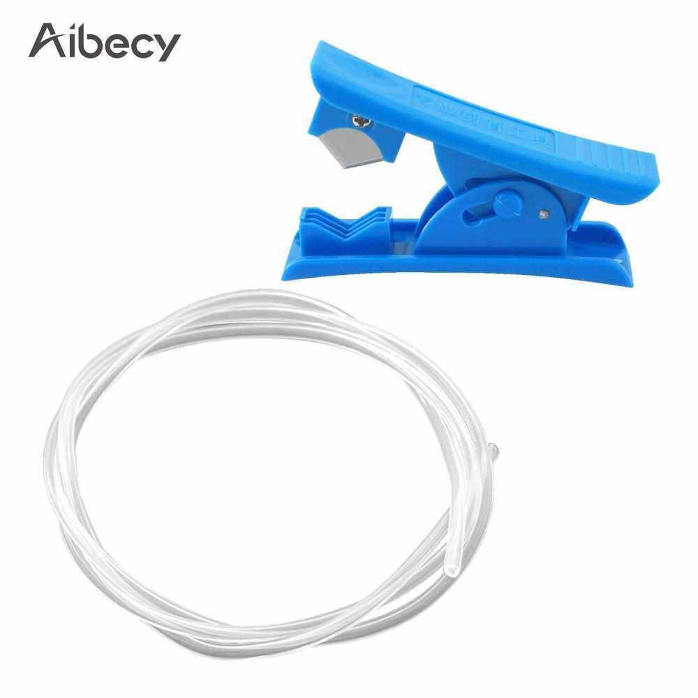 Aibecy 5 Meters PTFE Tube Nozzle Feed Tube 2mm IDx4mm OD with Cutter for 3D Printer 1.75mm Filament (Transparent)