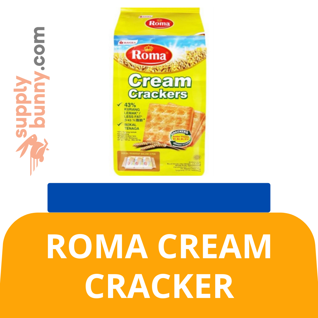 Roma Cream Cracker (123g X 3) (369g X 18 per packs) (sold per carton) 苏打饼 PJ Grocer Keropok Krim Roma