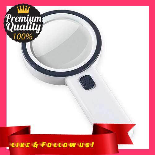 People\'s Choice Handheld Magnifier Magnifying Glass Lens 30X with 12 LED Light for Reading Inspection Jewellery Hobbies Crafts (Standard)