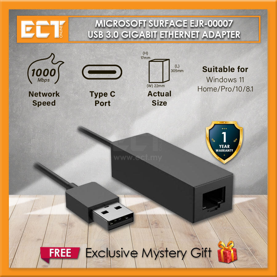 Microsoft Surface EJR-00007 USB 3.0 Gigabit Ethernet Adapter Lazada