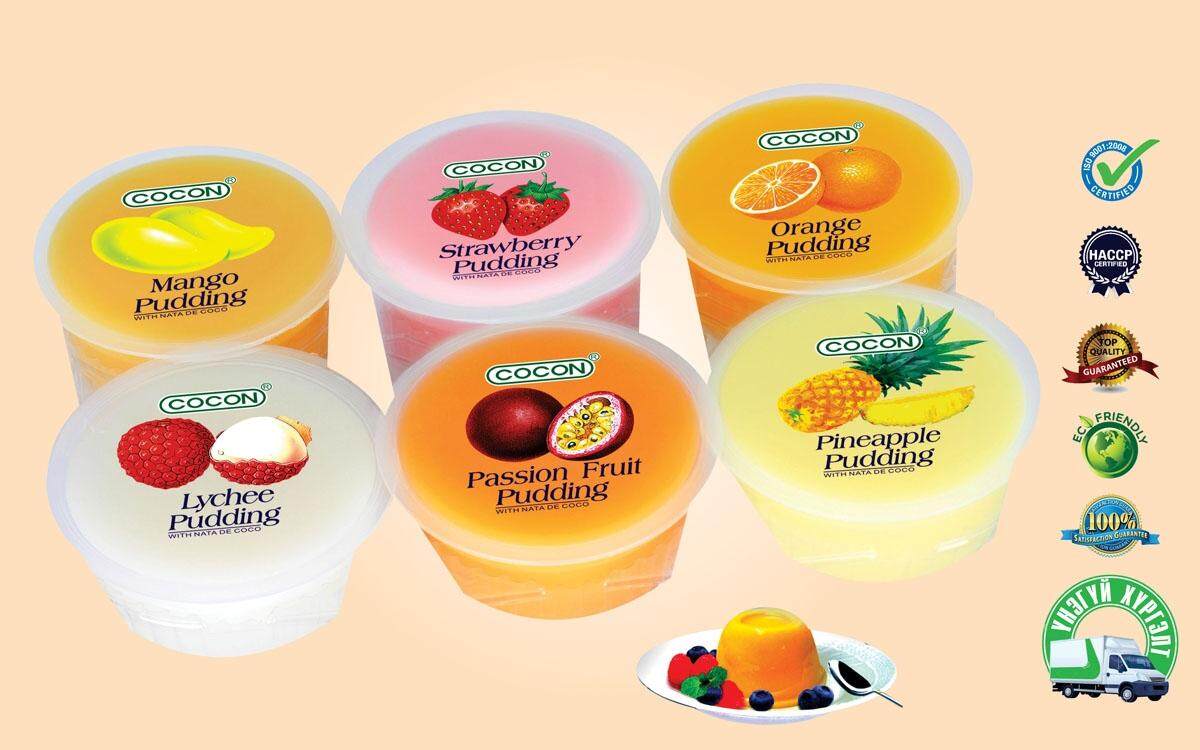 Fsc Cocon Assorted Cup Pudding With Nata De Coco 80gm X 12cup New Pgmall 4384