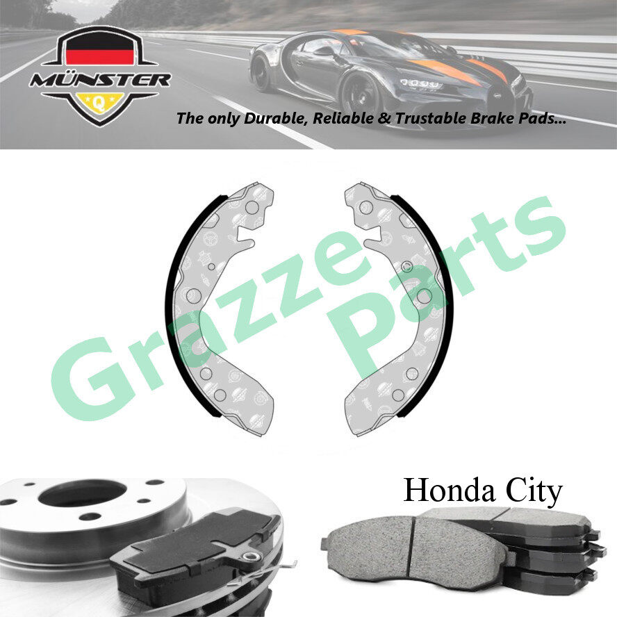 Münster Disc Brake Shoe Rear Honda City (4th Gen) SEL (GE4) (GD8) 1.5 i-DSi 04'-08' L15A2 (GE4) 1.5