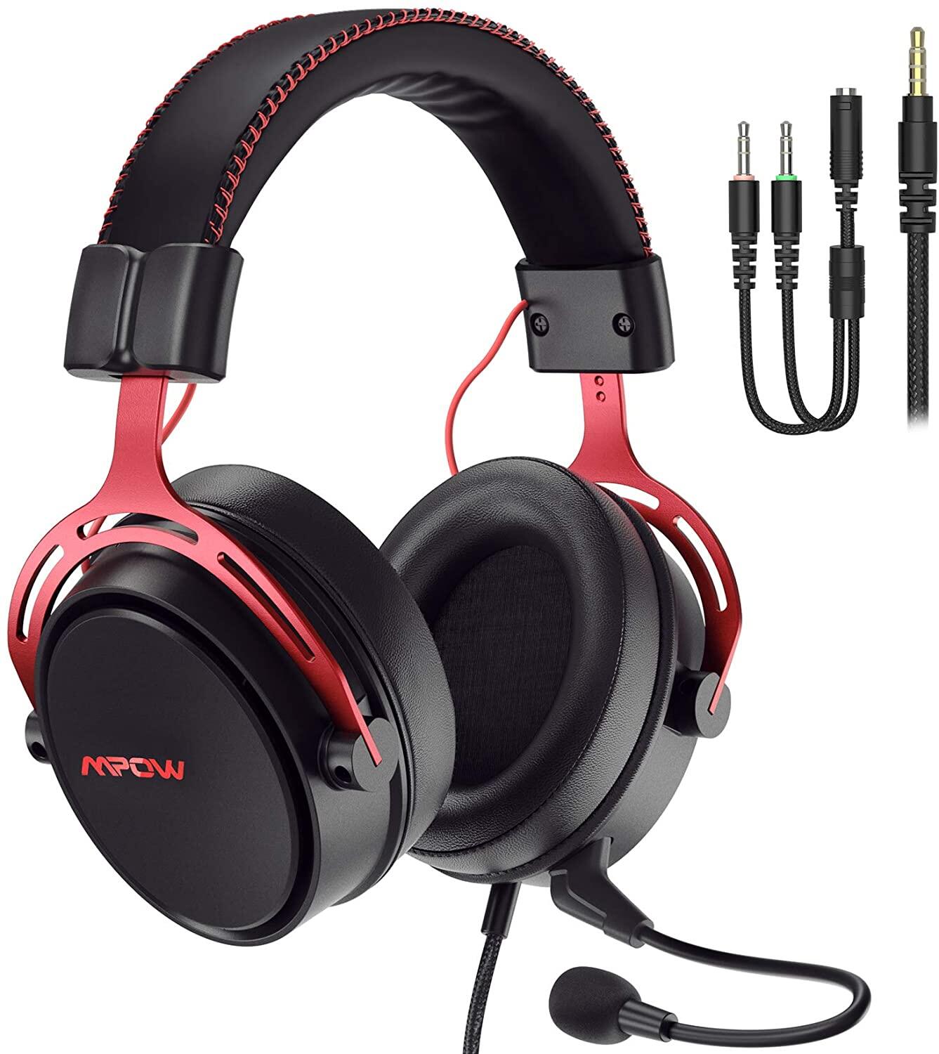 Mpow Air SE Gaming Headset Surround Sound Mic In-Line Control for PC 交換無料！