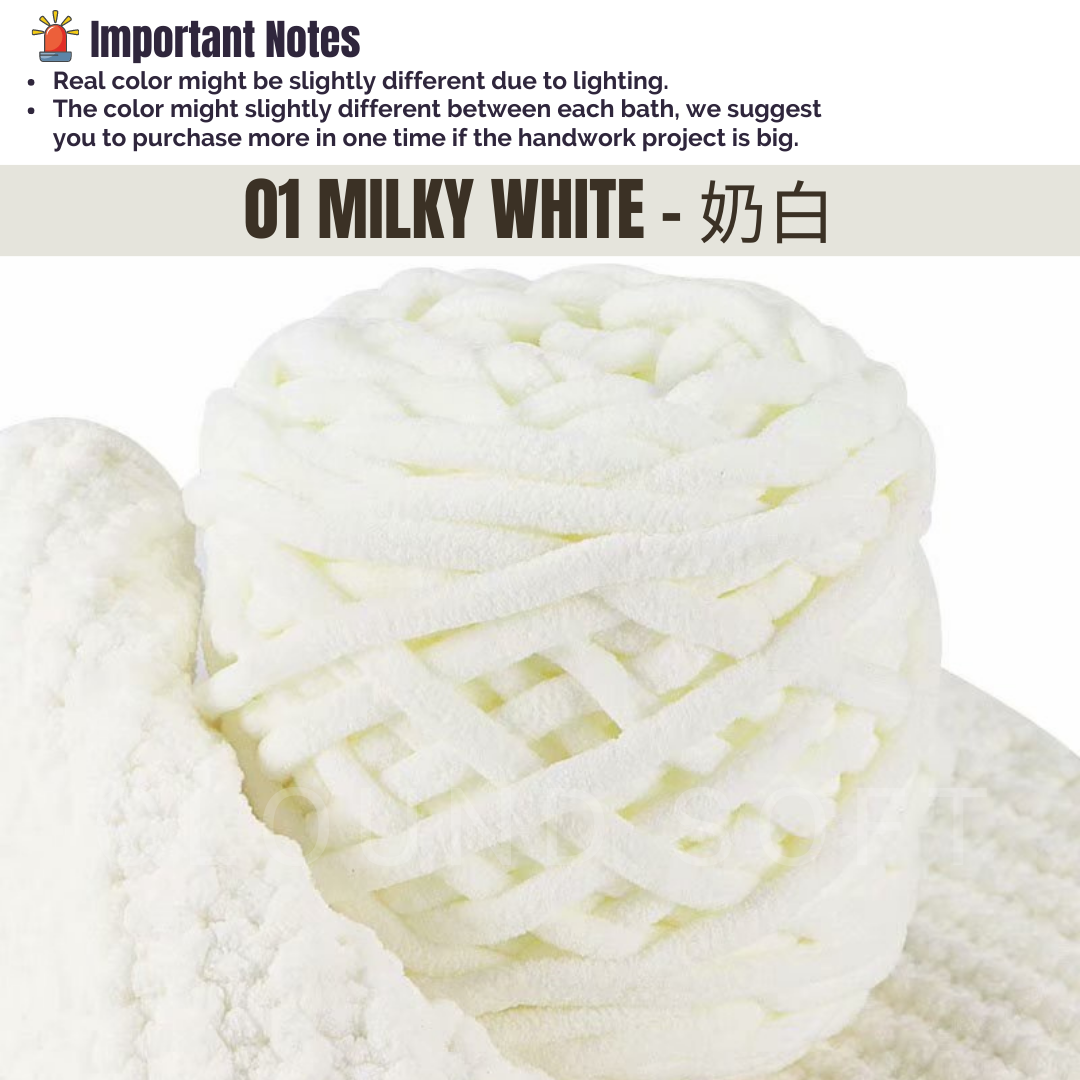 Super Thick Chunky Yarn 90-100g Microfiber Polyester Soft Yarn 1Ply Soft Cashmere Milk Velvet Knitting Wool