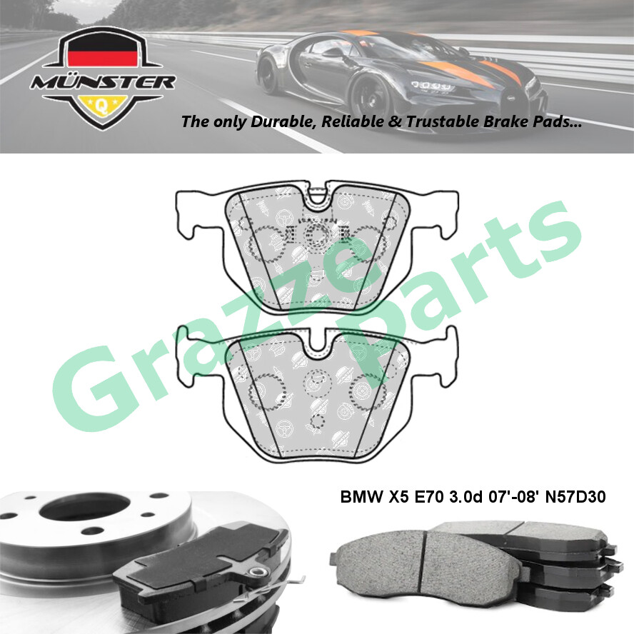 Münster Disc Brake Pad Rear BMW X5 E70 3.0d 07'-08' N57D30 (306D3) X6 E71 xDrive 35i 35d 3.0 08'-12'