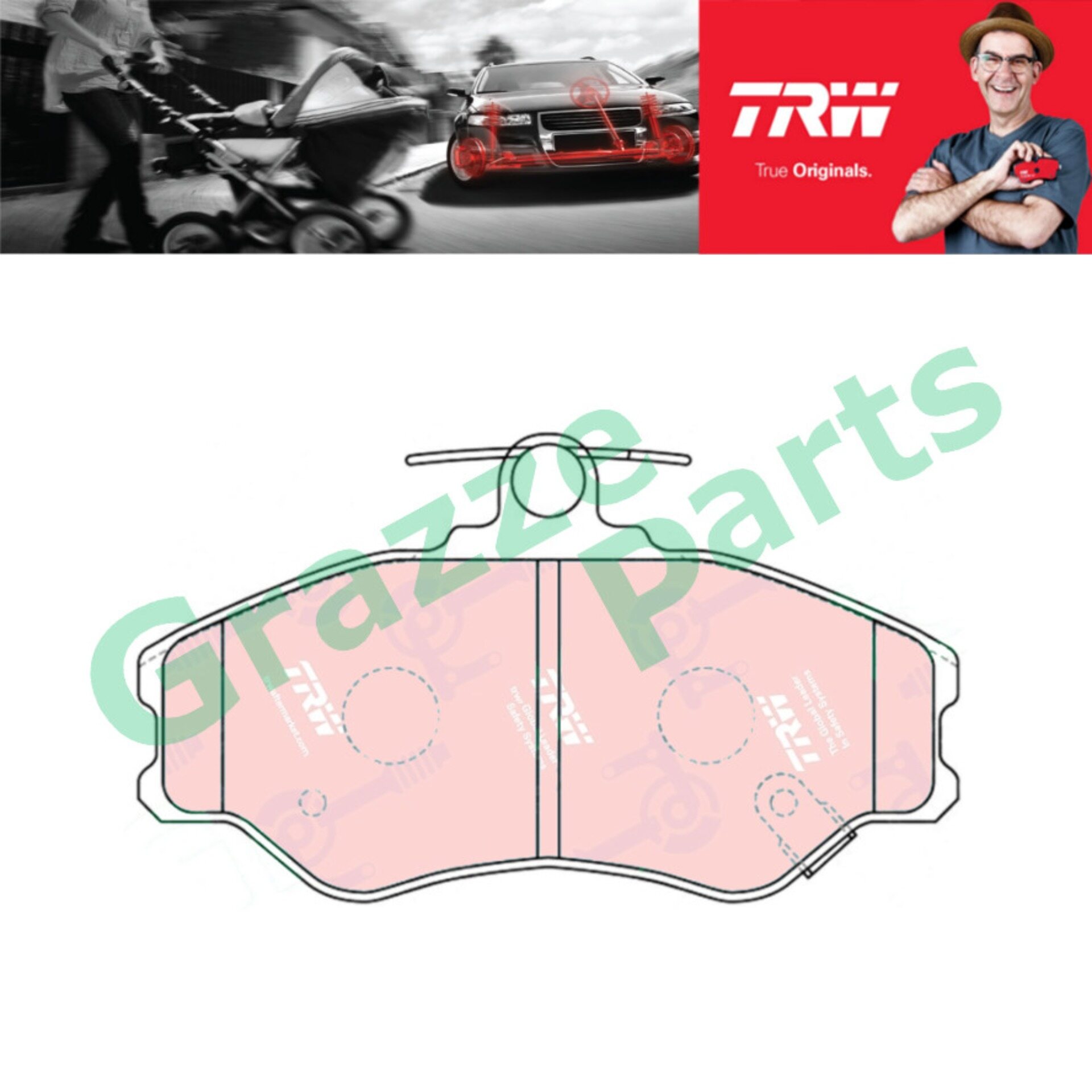 TRW Brake Pad Front for GDB3089 - Hyundai H100 Inokom Lorimas AU26