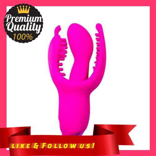 People\'s Choice 10 Modes Vibrator 3 Point Stimulator Waterproof Adult Sex Products For Woman Dildos Clitoris Vibrator Body Massager Erotic Toys (Rose Red)