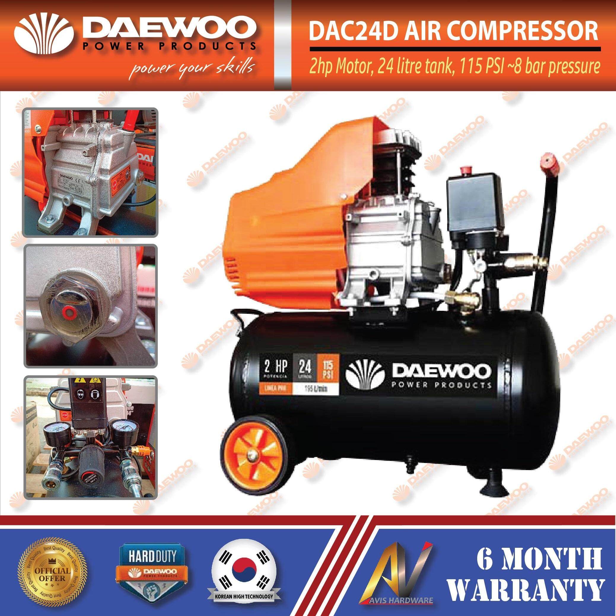 DAEWOO DAC24D AIR COMPRESSOR 2HP 24LITRE