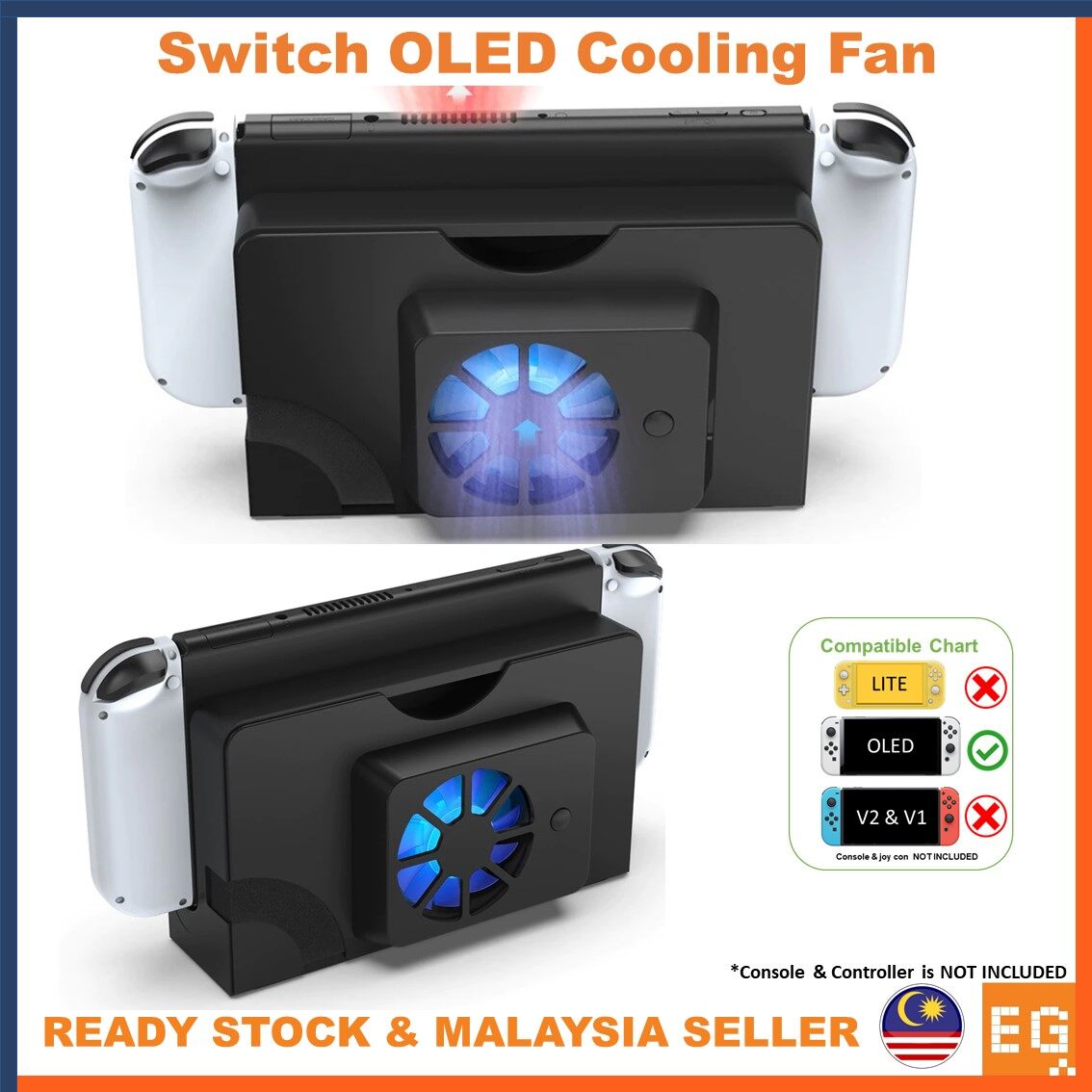 DOBE Nintendo Switch OLED Dock Cooling Fan TV Station Cooler TNS-1136