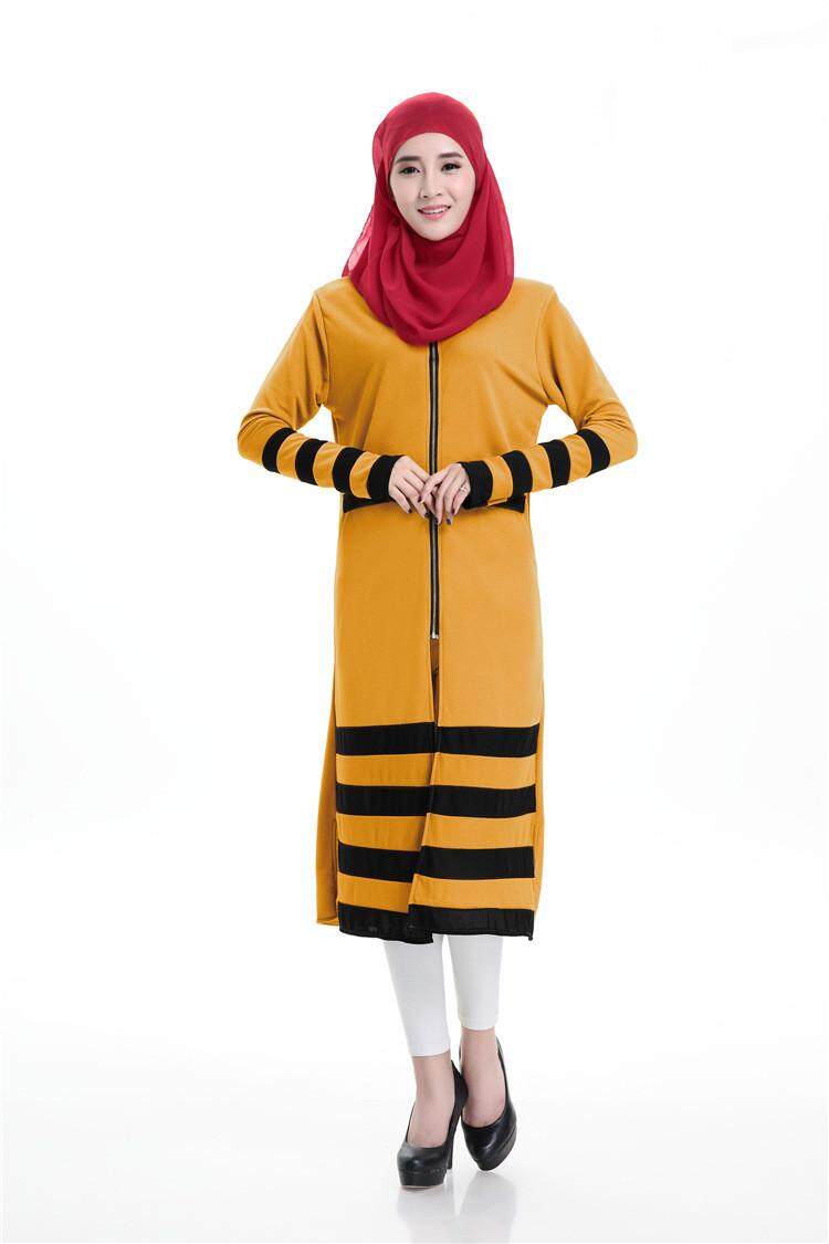 New Collection Muslim Long-sleeved Long Skirt Knit Middle Eastern Ethnic Womens Dress Terbaik New Collection Muslim Long-sleeved Long Skirt Knit Middle Eastern Ethnic Womens Dress Terbaik