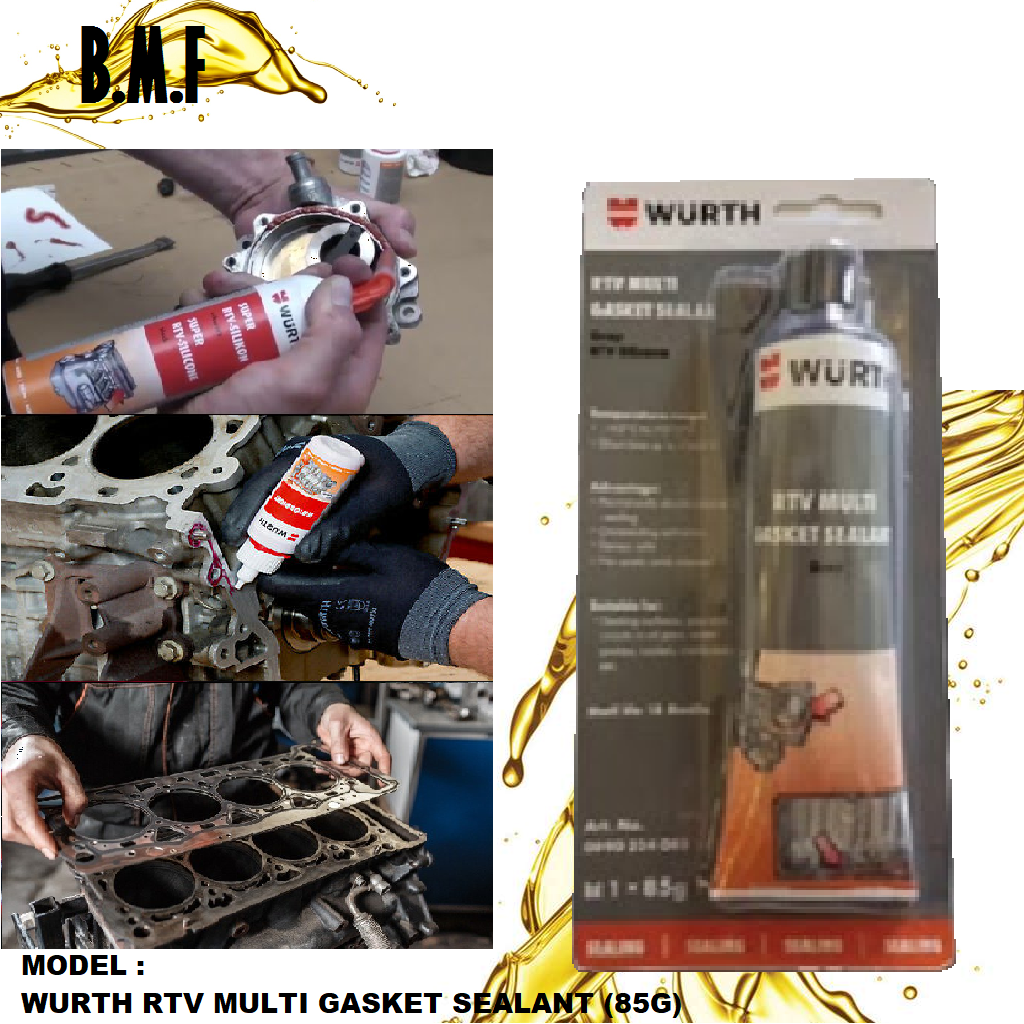 OFFER GUM GASKET (WURTH) BLACK RTV MULTI GASKET SEALANT (85G) PENGEDAP