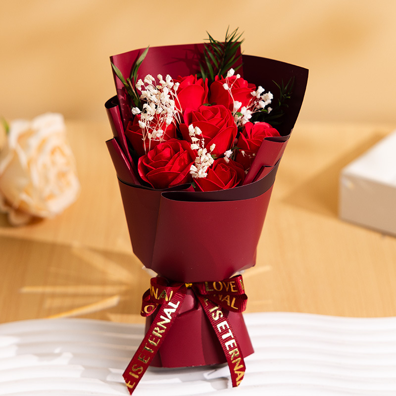 Mini Flower Bouquet - Rose Carnation Sunflower Soap Flower Sun Flower Gift Present Wedding Favors Holiday Gifts Bunga Hari Guru Teacher Day Mother Father Nurses Day
