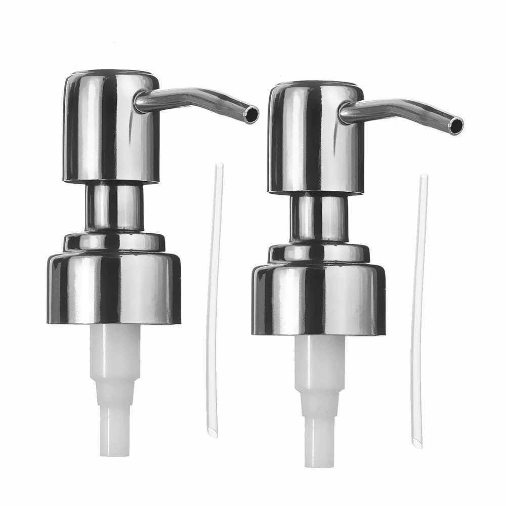 Replacement Pump Stainless Steel Soap and Lotion Dispenser Pump Dispenser Replace Head Apply to 26mm-27.4mm Diameter (Silver)