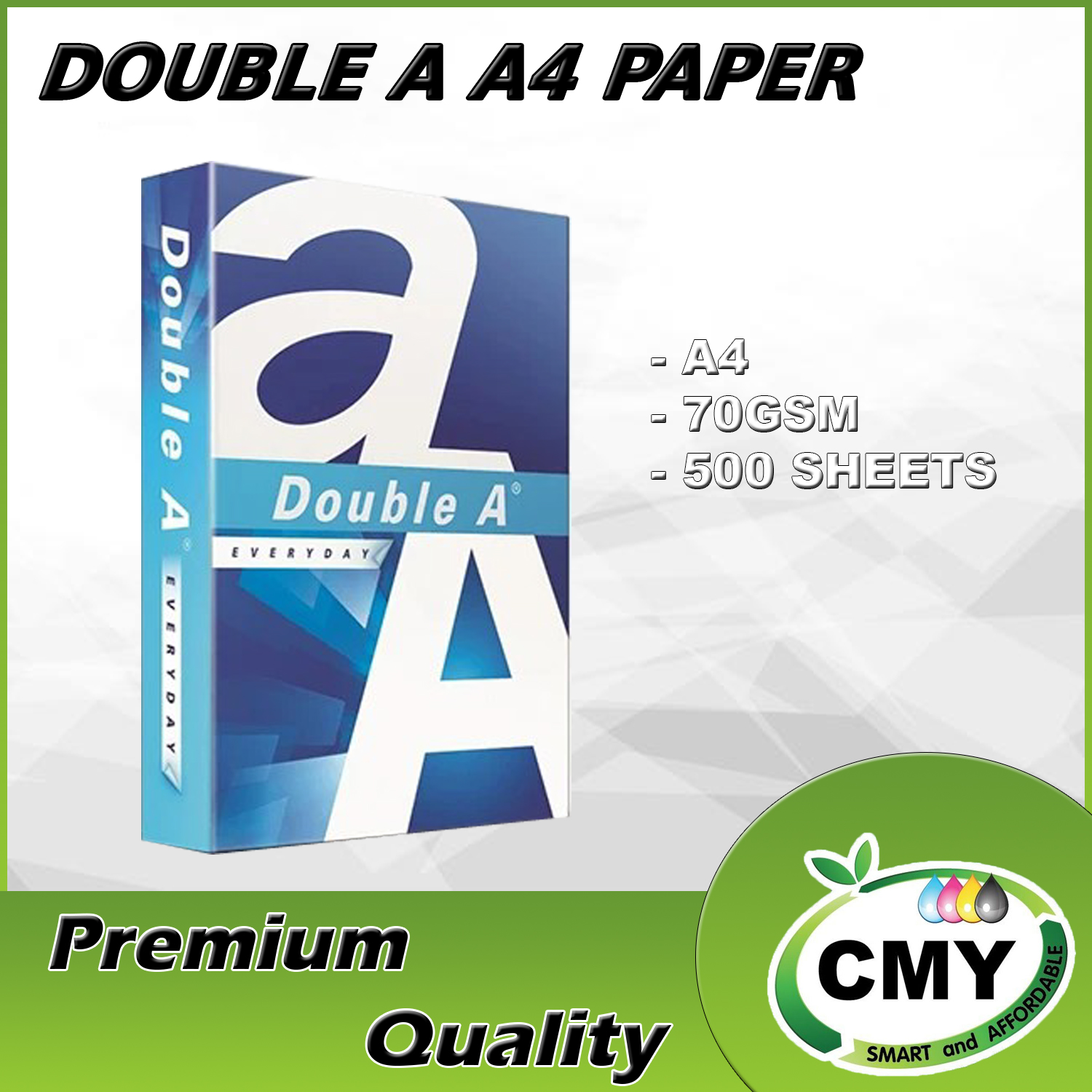(Optional) DOUBLE A COPIER PAPER A4 70GSM 500 SHEETS