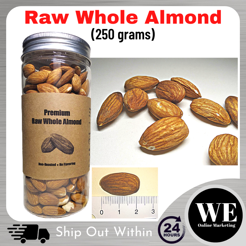(Ready Stock) 250 grams - Premium Raw Whole Almond