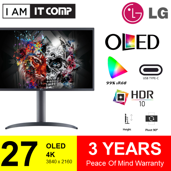 LG 27 Inch 27EP950B / 27EP950-B UltraFine 4K OLED Monitor with USB Type-C ( 27EP950 )
