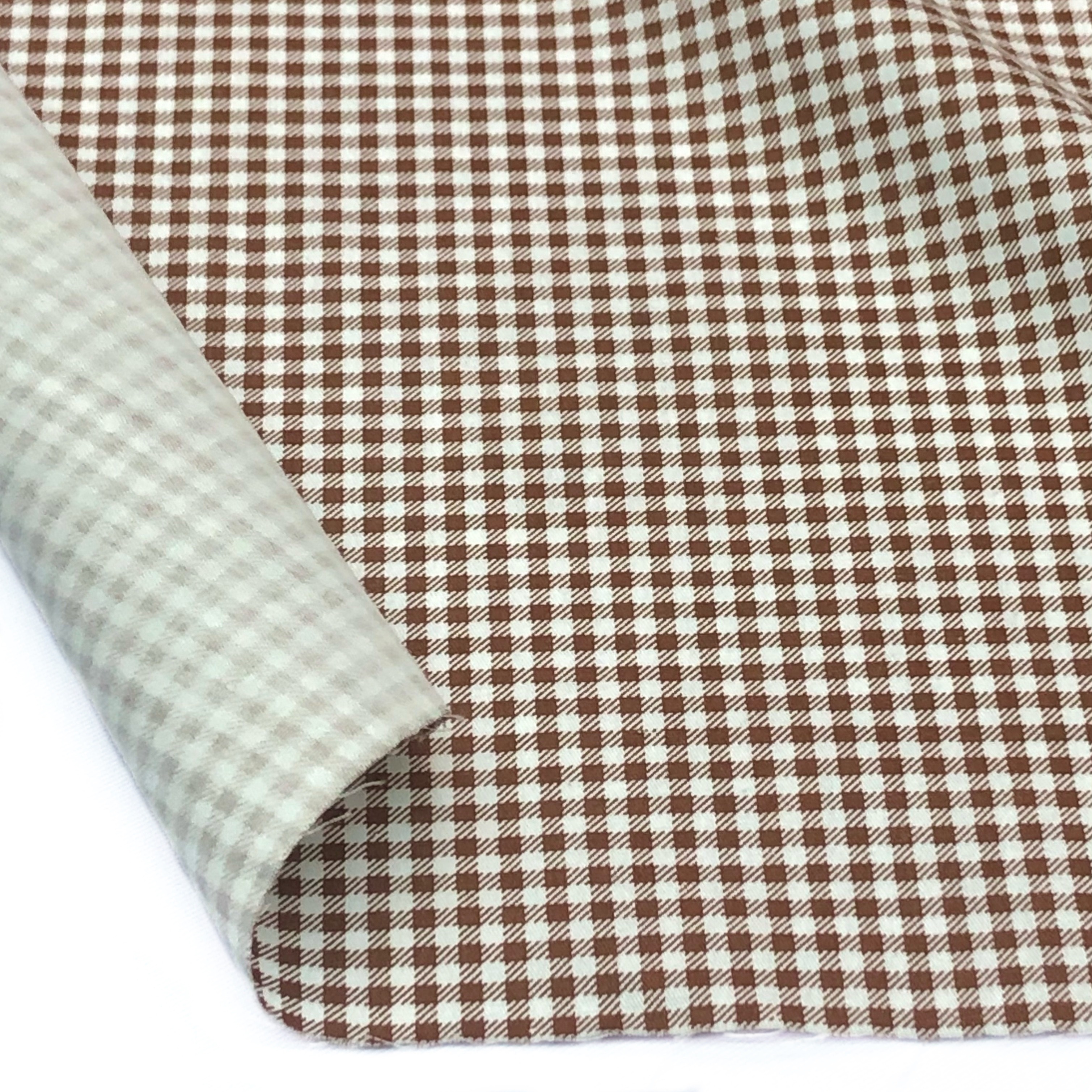 3mm Small Checker Design Combed Cotton Twill Woven Fabric (60 inch wide)