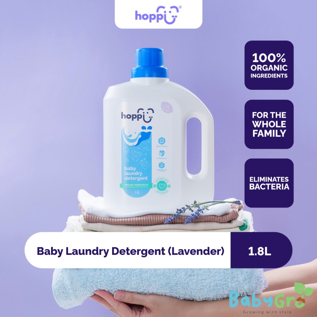 Hoppi Organic Baby Laundry Detergent - Lavender (1.8L/Bottle)