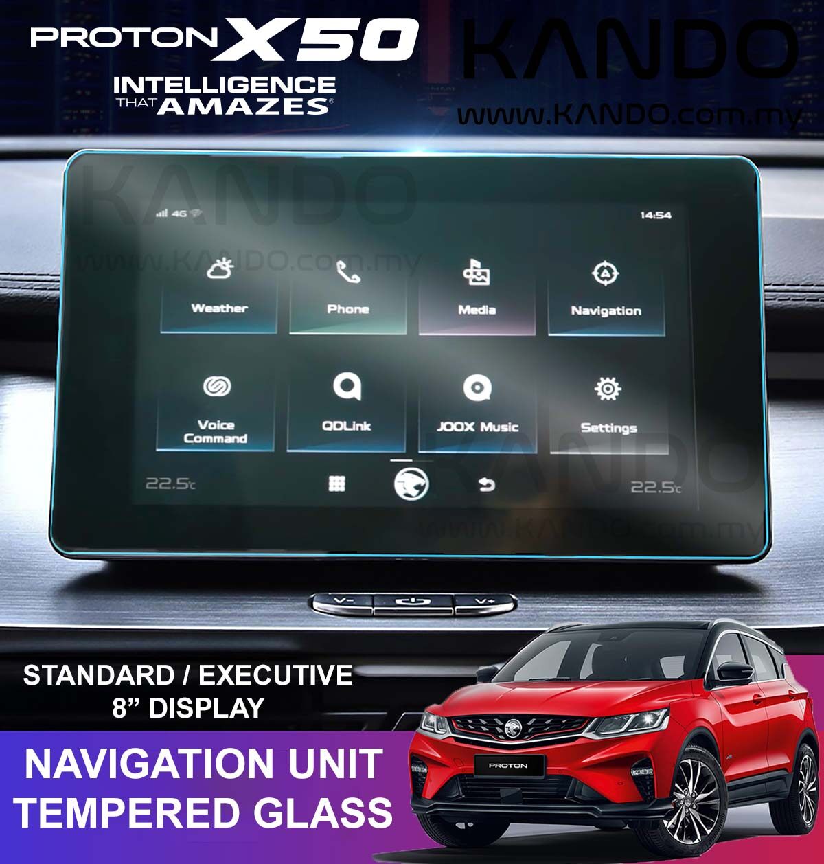 Proton X50 8\'+String.fromCharCode(34)+\' Head Unit Screen Infotainment Tempered Glass Protector PROTON X50 STANDARD PROTON X50 EXECUTIVE Navigation X-50 Tempered Glass Protector Infotainment Tempered Glass X50 Screen Tempered Glass X50 Glass