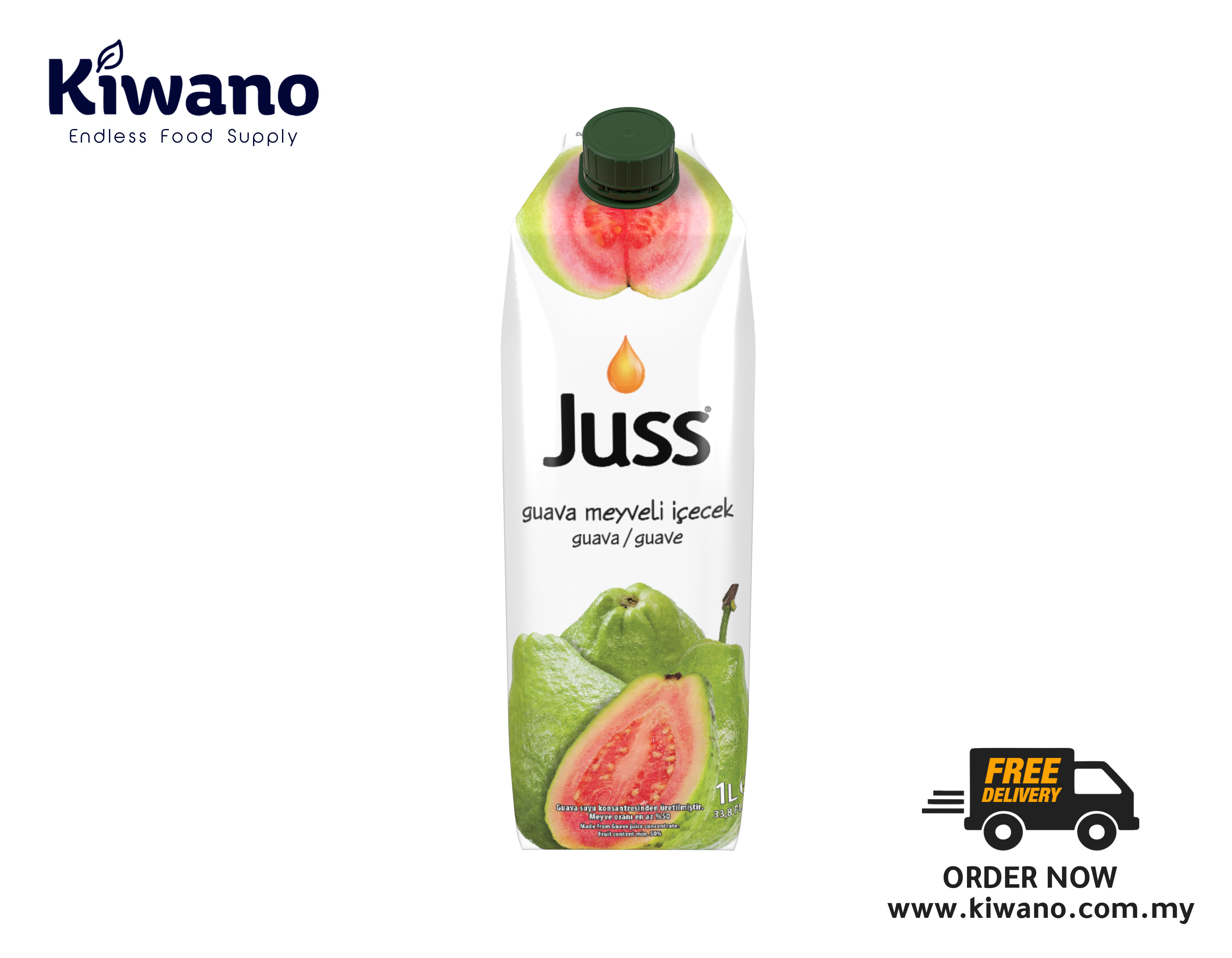 JUSS Fruit Drink Guava (12 X 1L)