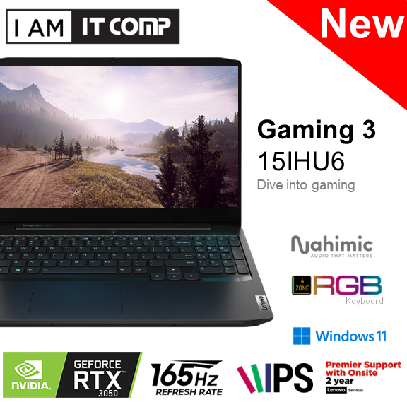 Lenovo IdeaPad Gaming 3 15IHU6 82K101CHMJ 15.6” FHD IPS Gaming Laptop ( i5-11320H/8GB/512GB SSD/RTX3050/W11 )