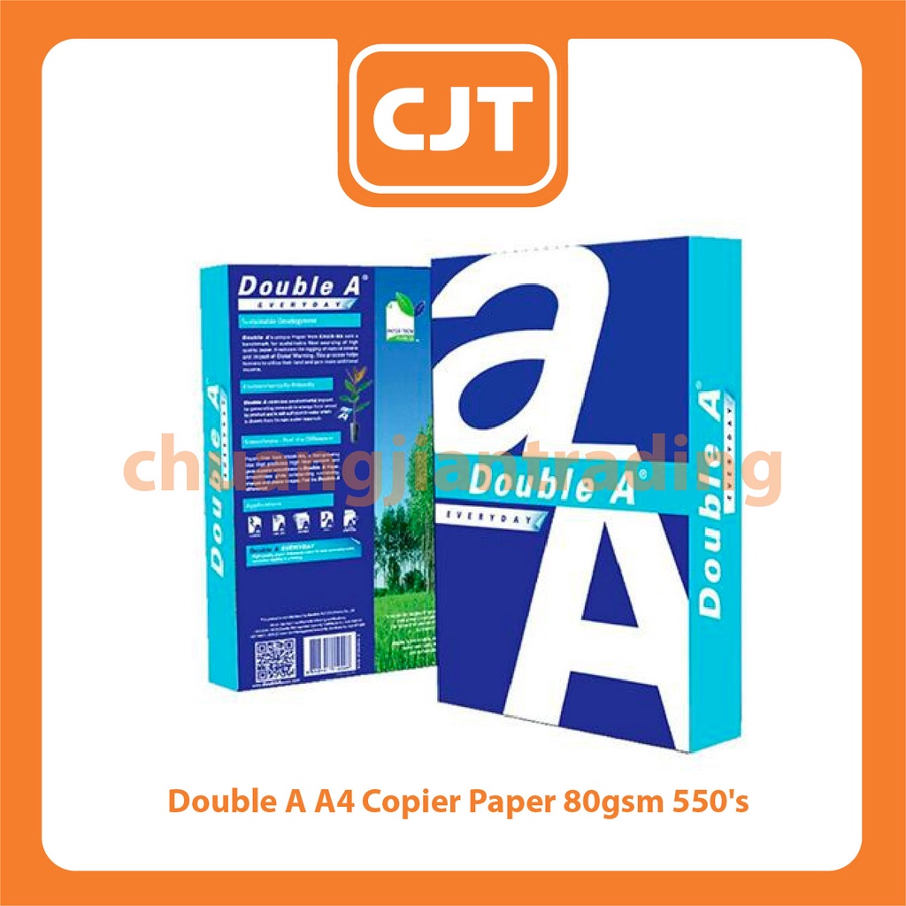 Double A A4 Copier Paper 80gsm 500s