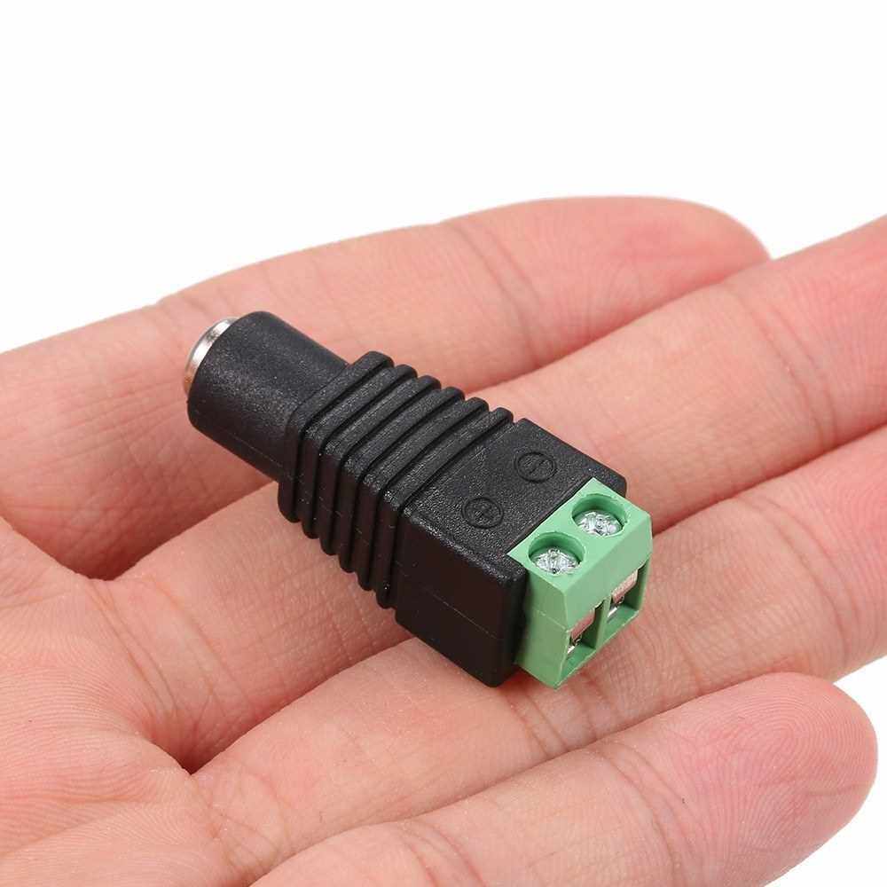 Power Adapter Female Connector Plug for LED Strip Light (Black)
