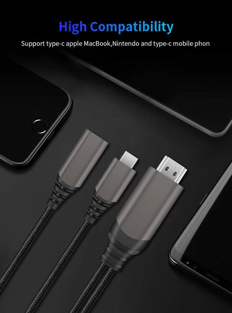 WiWU X10 Nintendo Switch Type-C To HDMI Cable Phone to TV MacBook TV Cable
