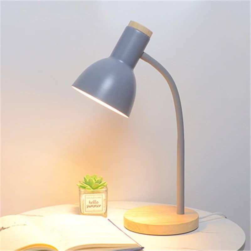 Nordic Wood Adjustable Study Lamp Desk Lamp IKEA LED Table Lamp / Study Light / Lampu Baca Lampu Meja Office Desktop