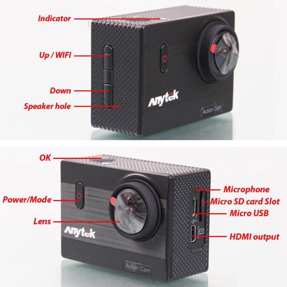 ANYTEK Car DVR AC-28 3-in-1 Full HD Action Camera,Camera and Car DVR Function