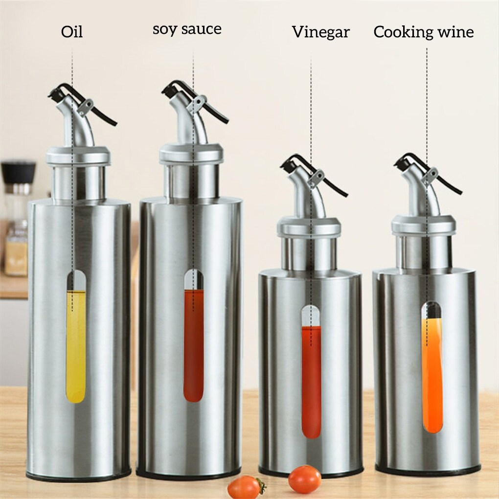 「orange kitchen」 Kitchen Olive Oil Bottle Pro Vinegar Sauce Holder Dispenser Glass Container Pot Can Gift for Cooking Seasoning Baking